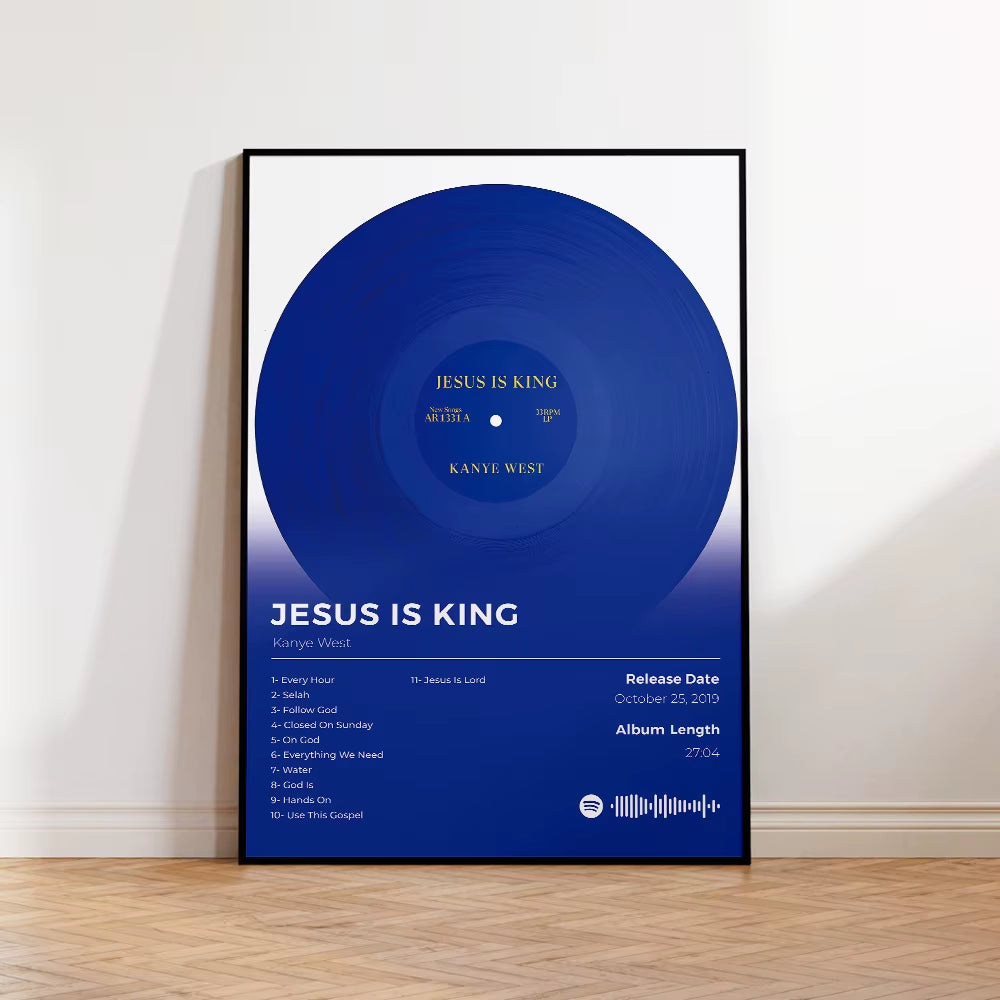 Kanye West Aesthetic Canvas Print - Hip Hop & Jesus Music Album Poster for Stylish Home Decor