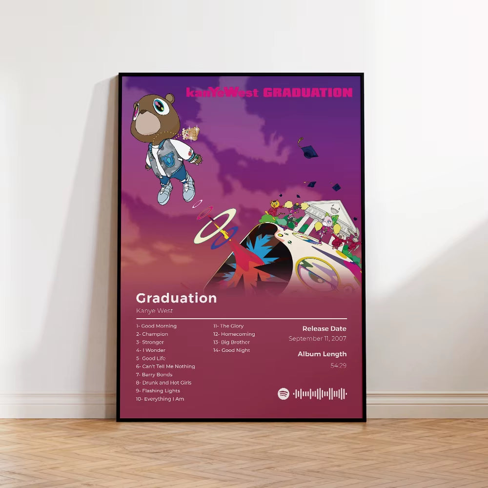 Kanye West Aesthetic Canvas Print - Hip Hop & Jesus Music Album Poster for Stylish Home Decor