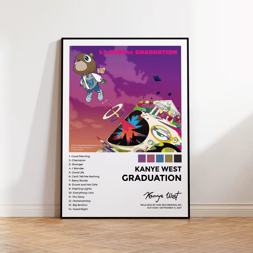Kanye West Aesthetic Canvas Print - Hip Hop & Jesus Music Album Poster for Stylish Home Decor
